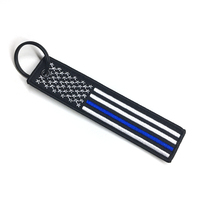 Logo promotionnel personnalisé tissé broderie Jet Tag porte-clés