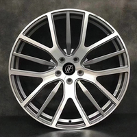 Jantes monobloc Yufei forgées 21/22 pouces 5*114.3 à rayons fendus bicolores Y-Mesh pour Levante Ghibli, couleur anthracite foncé