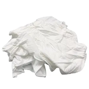 2023 Best selling na Austrália lavar panos 100% algodão Limpeza T-shirt branco panos para Mina usar 20kg-fardos pano