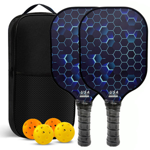 Customized <strong>Professional</strong> Pickleball Racket Fiberglass Fiber Graphite Pp Honeycomb Core Pickleball <strong>Paddle</strong> <strong>Set</strong> - Product Image 6