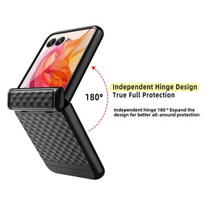 Le nouveau produit de Huanmin est une coque de téléphone pliable en forme de cube, offrant une protection intégrale, conçue pour le Motorola Razr 50 Ultra. - Product Image 3