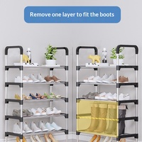 Meuble à chaussures simple à 3 niveaux, multi-étages, gain de place, à assembler soi-même, pour entrée, moderne, économique, étagère de dortoir