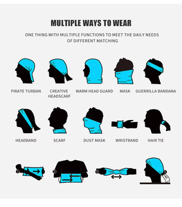 Venta al por mayor personalizado barato sin costuras pañuelo cuello polaina <span class=keywords><strong>Bandana</strong></span> varios estilos transpirable cara cubierta <span class=keywords><strong>Bandana</strong></span> para al aire libre - Product Image 5