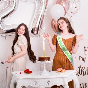 Banda de Cumpleaños con Temática de Martini en Verde, un Poco Más Madura, Banda de Satén con Temática de Martini para Decoraciones de Cumpleaños para Adultos en Interiores/Exteriores - Product Image 4