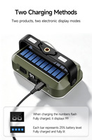 1*21700 Batterie Li-ion 4000mAh Lampe de camping LED blanche, chaude et rouge pour le camping et les situations d'urgence