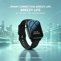 Montre connectée GS19 avec alerte SOS et détection de chute, étanche IPX7, moniteur de bien-être, fréquence cardiaque et oxygène sanguin