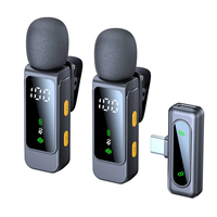 Micrófono Lavalier Inalámbrico de 2.4G con Cancelación de Ruido para iPhone/iPad, Teléfonos Android y Computadoras, Mini, para Transmisión de Video en Vivo