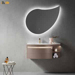 High Quality <strong>Ready</strong> <strong>Made</strong> European Modern Wall Hung Curved <strong>Bathroom</strong> Vanity - Product Image 6