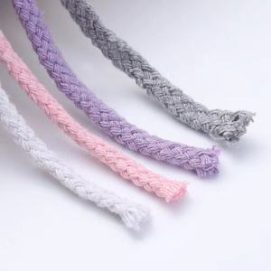 Corde en coton 5 mm 8 brins couleur bricolage <span class=keywords><strong>tapisserie</strong></span> tressée à la main cordon macramé cordon en coton - Product Image 4
