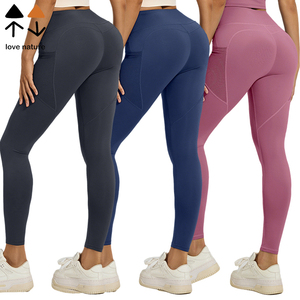 Leggings Deportivos de Fitness sin Costuras con Doble Bolsillo de Tallas Europeas, Pantalones de <span class=keywords><strong>Yoga</strong></span> Ajustados Elásticos de Talla Grande y Cintura Alta <span class=keywords><strong>para</strong></span> Mujer - Product Image 1