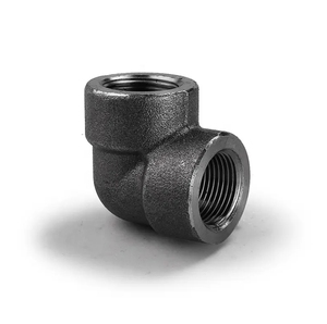 Lng đặc biệt áp lực cao cl3000 giả mạo ASME b16.11 ASTM <span class=keywords><strong>A105</strong></span> Carbon thép đen 90 độ chủ đề khuỷu tay - Product Image 3