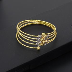 Brazalete de Lujo Jxx para Mujer, Chapado en Oro de 24k, con Cuentas de Doble Color, Brazalete Abierto, Accesorios de Moda para Boda - Product Image 5
