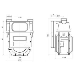 Compteur de gaz intelligent à diaphragme/ballon en aluminium avec communication NB-IoT, débit de 0,016 à 2,5 m³/h, garantie 1 an - Product Image 6