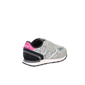 Sun68 Girls' Sneakers Z45412F Silver Chunky <b>Shoes</b> With Velcro Closure Sparkle Design For Kids - Product Image 5