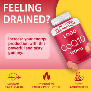 Gomitas de CoQ10 con Logotipo Personalizado, Vitaminas Vegetarianas de Alta Absorción, 100 mg, Antioxidante Natural, Suplemento Dietético, Mejora la Inmunidad, GMP - Product Image 3
