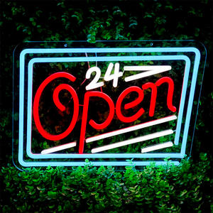 23x13 pollici LED Open Sign sorgente luminosa al Neon forma ovale aperta segno per la decorazione aziendale per uso Taxi - Product Image 1