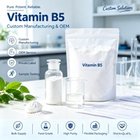 Extrait de plante naturelle, vitamine B5, acide pantothénique, matière première de qualité alimentaire, fourniture en vrac directe d'usine, service OEM