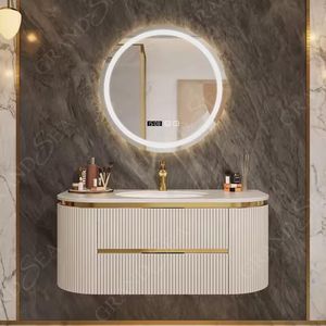 European Hotel Apartment Modern Minimalist Bathroom <strong>Vanity</strong> Sink <strong>Cabine</strong> With Countertop Basin - Product Image 6