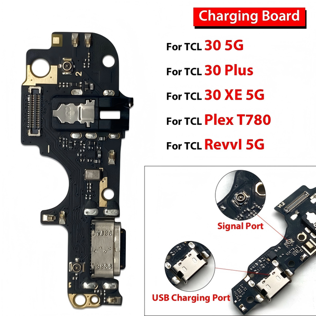 Diandi Wholesale Charging Port Connector Flex for TCL RevvI V Plus 5G Plex Replacement Charging Port Board Phone Spare Parts