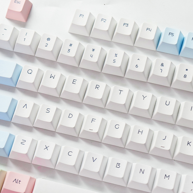 AFLION Large Rubber Blank Japanese Coral Sea  105 Iso  Double Shot Pbt Keycaps  Artisan Keycaps