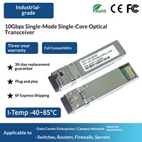 Module transceiver optique industriel 10G SFP+ BiDi 10KM 20KM 40KM 60KM 80KM Simplex LC Monofibre SMF I-Temp pour réseau IA