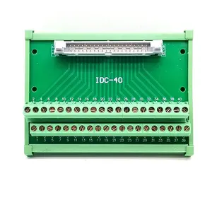 IDC40P-conector macho IDC de 40 pines a Terminal 40 P, adaptador de placa de conexión de bloque, terminales de relé PLC, montaje de riel DIN
