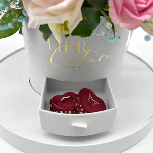 Grande boîte-cadeau d'emballage de fleurs de <span class=keywords><strong>rose</strong></span> en papier à cylindre rond en plastique transparent avec logo personnalisé avec tiroir pour chocolat de mariage - Product Image 5