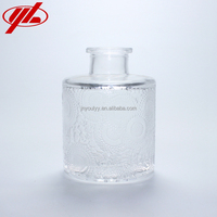 Flacon en verre de diffuseur de roseau de parfum cosmétique transparent vide de 100ml personnalisé