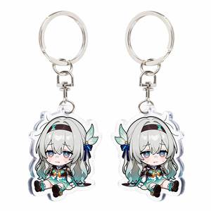 Custom Acrylic <b>Anime</b> Kpop <b>Keychain</b> UV Printing Eco-friendly Creative Advertising Promotion Party Holographic Die Cut - Product Image 2