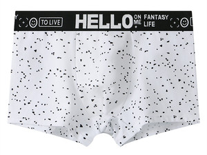 Sous-vêtements boxer pour hommes, taille plus, en coton tricoté, respirant, séchage rapide, ceinture élastique confortable, design confortable - Product Image 2