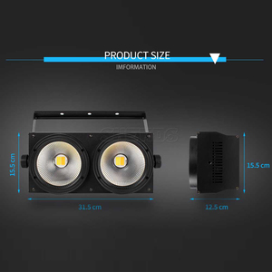 Projecteur de scène LED COB en aluminium Shehds 200W, blanc chaud et blanc froid, éclairage d'audience IP20, projecteurs pour église et théâtre - Product Image 2