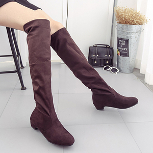 Botas de Montaria para Mulheres com Panturrilha Larga, Botas de Inverno Altas e Planas - Product Image 6