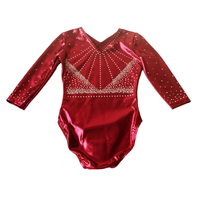 Justaucorps de gymnastique à manches 3/4 pour filles OEM justaucorps personnalisés pour filles Spandex vêtements de danse pour l'entraînement des enfants