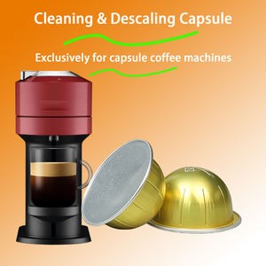 Cápsula de limpieza para máquina de café, aluminio desechable, Compatible con máquina de café <span class=keywords><strong>Vertuo</strong></span>, eliminación de aceite con un solo clic, eficiente y seguro - Product Image 2