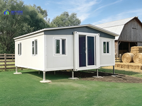 Maison préfabriquée extensible de 20 pieds avec toit, transport facile, chalet préfabriqué en pleine campagne