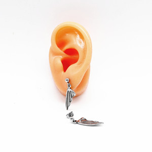 yunnique <b>Wings</b> Drop <b>Earrings</b> Stainless Steel Geometric Design Fashion Jewelry For Women - Product Image 2