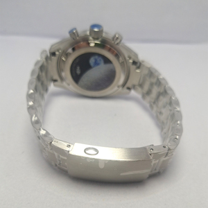 Men Stainless Steel Bracelet Waterproof Design Moon Phase Vk63 Japanese Mechanical Movement <b>Wristwatch</b> - Product Image 4
