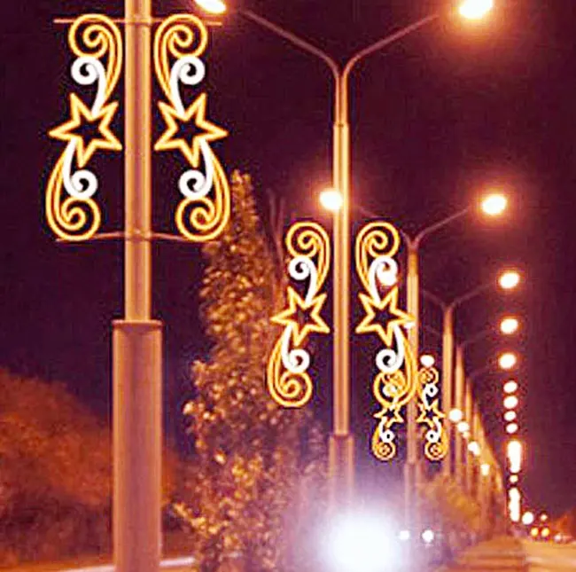 في الهواء الطلق عيد الميلاد زخارف للشارع ضوء جديد الإبداعية سعر المصنع مدينة شنقا 2D أدى الديكور ضوء عزر القطب