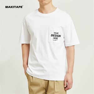 Camiseta HG270P al por Mayor para Hombre, Camiseta de Manga Corta de Algodón Orgánico, Transpirable, con Bolsillo - Product Image 1