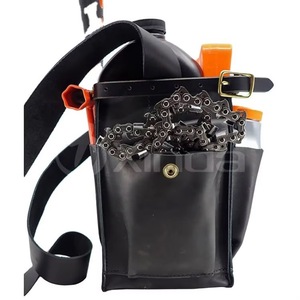 Sac à outils pour tronçonneuse en cuir végétalien multi-poches, durable, certifié BSCI, pour barre de tronçonneuse et outils d'entretien - Product Image 5