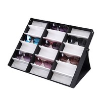 Boîte à lunettes personnalisée tendance à 18 emplacements, vitrine pour lunettes, étui de voyage pour lunettes, emballage d'affichage