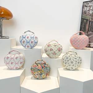 Sac pour femme en coton matelassé, style INS, motif floral, grand espace, portable, motif floral, style estival, forme de cœur - Product Image 2