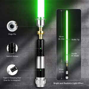 Sable de Luz <span class=keywords><strong>Obi</strong></span> <span class=keywords><strong>Wan</strong></span> Económico con Cuchilla Resistente de 7/8'' para Duelos, Cambio Infinito de Color y Puerto de Carga USB-C - Product Image 2