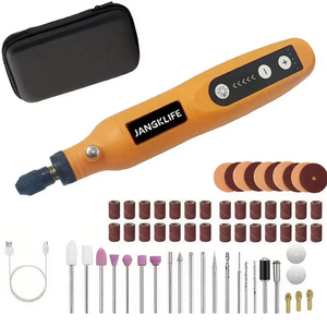 Jangklif Bộ Bút khắc điện có thể sạc lại máy xay mini dụng cụ quay không dây điều chỉnh năm tốc độ và dụng cụ chà nhám - Product Image 1