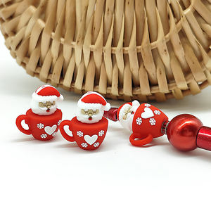 Gıda Sınıfı Kendin Yap Silikon Boncuk Fiyonk Noel Baba Bardak Kalem Boncukları Bileklik Anahtarlık ve Hediye Aksesuarları El Sanatları Malzemeleri - Product Image 4