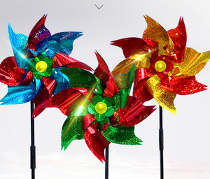 Vogel Repeller Sprankelende Holografische Pinwheel Windmolen Sprankelende Afschrikkkit Amerikaanse Vlag Sterren Wind Spinner - Product Image 1