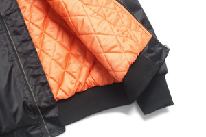 <span class=keywords><strong>Bomber</strong></span> <span class=keywords><strong>Bomber</strong></span> con fodera in Nylon personalizzato per fabbrica cinese giacca nera uomo - Product Image 5