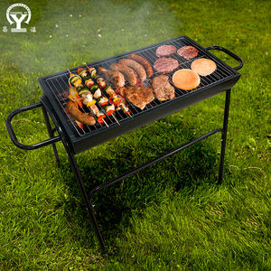 Gril à charbon antiadhésif en acier inoxydable de haute qualité Simple extérieur grand Type de baril jardin BBQ poêle réglable pliable IT'S - Product Image 3