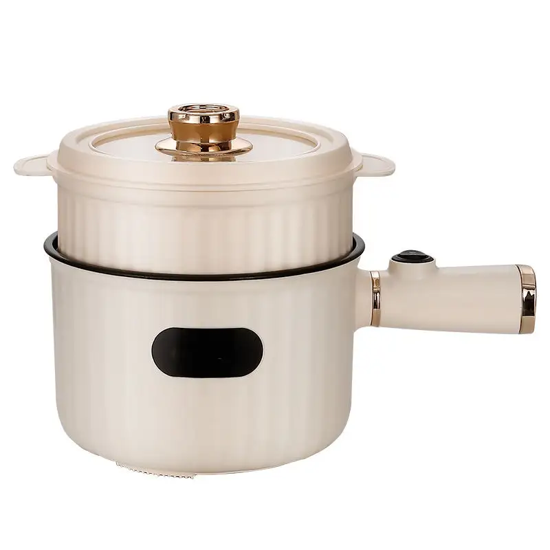 Slaapzaal Mini Anti-Aanbakpot Elektrische Multi-Cooker 1.8l Potten Kookset Kleine Elektrische Koekenpannen