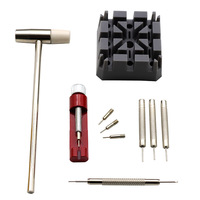 Outil de réglage de montre 10 en 1 pour ajuster la longueur avec kit de réparation d'horloge de dissolvant de main de montre kit d'outils professionnels de qualité bricolage